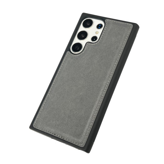 For Samsung Galaxy S24+ 5G Cowhide Texture Back Cover Phone Case(Grey)