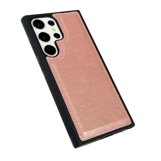 For Samsung Galaxy S24+ 5G Cowhide Texture Back Cover Phone Case(Rose Gold)