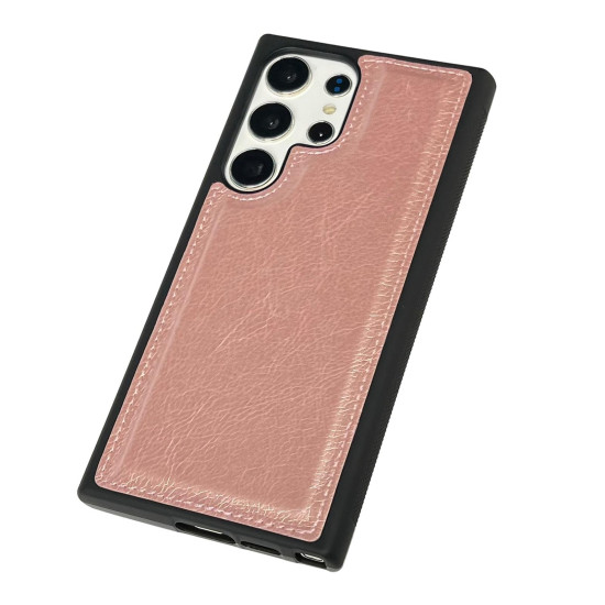 For Samsung Galaxy S24+ 5G Cowhide Texture Back Cover Phone Case(Rose Gold)