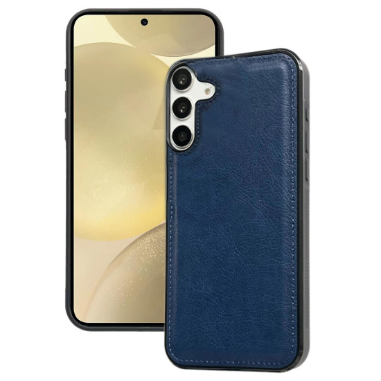 For Samsung Galaxy S24+ 5G Cowhide Texture Back Cover Phone Case(Royal Blue)