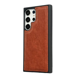 For Samsung Galaxy S24+ 5G Cowhide Texture Back Cover Phone Case(Brown)