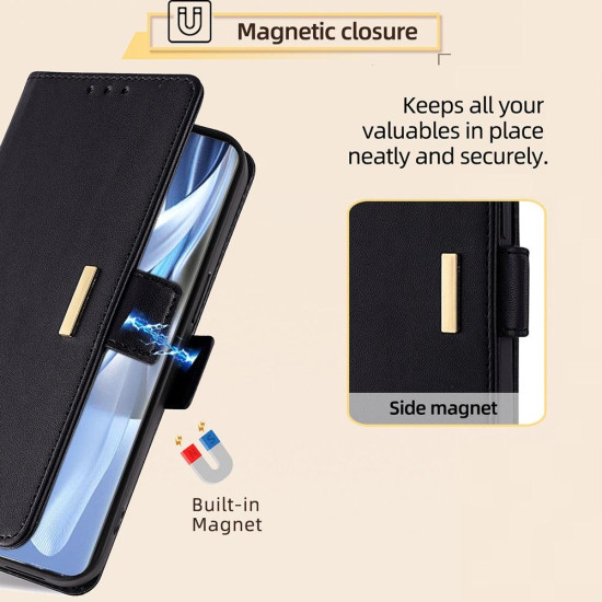 For Samsung Galaxy S24+ 5G Crossbody Chain Leather Phone Case(Black)