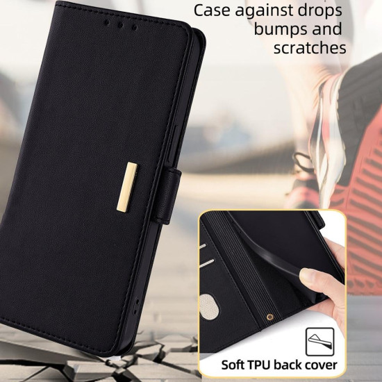 For Samsung Galaxy S24+ 5G Crossbody Chain Leather Phone Case(Black)