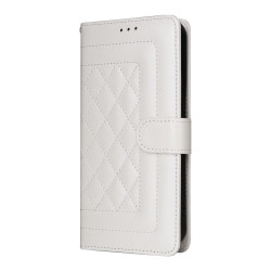 For Samsung Galaxy S24+ 5G Diamond Lattice Leather Flip Phone Case(White)