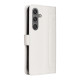 For Samsung Galaxy S24+ 5G Diamond Lattice Leather Flip Phone Case(White)