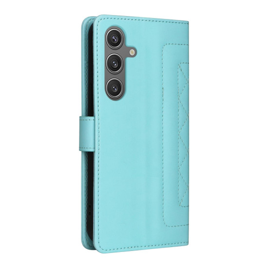 For Samsung Galaxy S24+ 5G Diamond Lattice Leather Flip Phone Case(Mint Green)