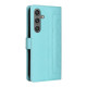 For Samsung Galaxy S24+ 5G Diamond Lattice Leather Flip Phone Case(Mint Green)