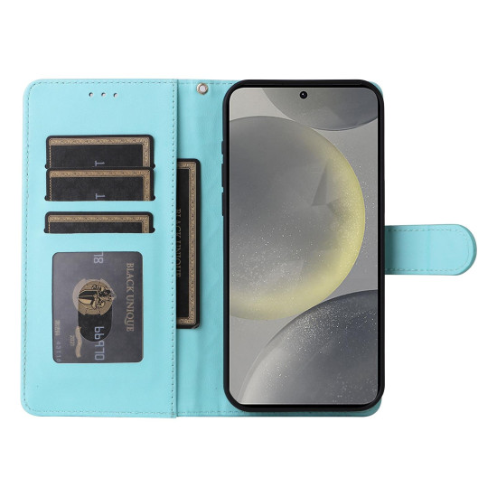 For Samsung Galaxy S24+ 5G Diamond Lattice Leather Flip Phone Case(Mint Green)