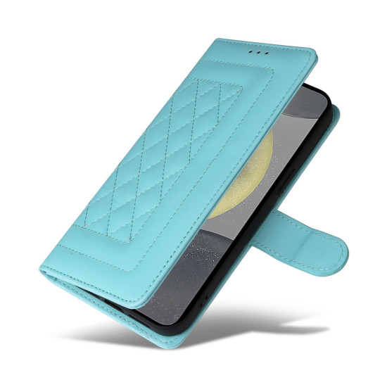 For Samsung Galaxy S24+ 5G Diamond Lattice Leather Flip Phone Case(Mint Green)