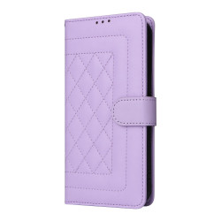 For Samsung Galaxy S24+ 5G Diamond Lattice Leather Flip Phone Case(Light Purple)