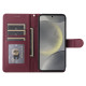 For Samsung Galaxy S24+ 5G Diamond Lattice Leather Flip Phone Case(Wine Red)
