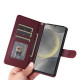 For Samsung Galaxy S24+ 5G Diamond Lattice Leather Flip Phone Case(Wine Red)