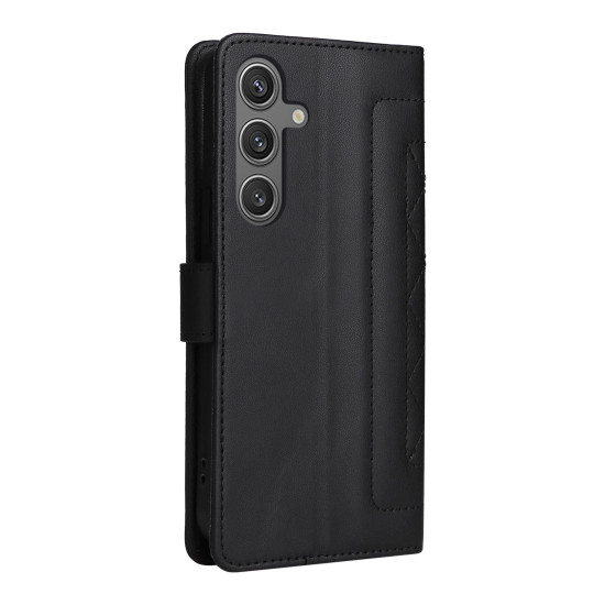 For Samsung Galaxy S24+ 5G Diamond Lattice Leather Flip Phone Case(Black)