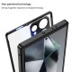 For Samsung Galaxy S24+ 5G Snap Buckle Metal Frame Frosted MagSafe Phone Case(Silver)
