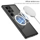 For Samsung Galaxy S24+ 5G Snap Buckle Metal Frame Frosted MagSafe Phone Case(Silver)