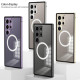 For Samsung Galaxy S24+ 5G Snap Buckle Metal Frame Frosted MagSafe Phone Case(Silver)
