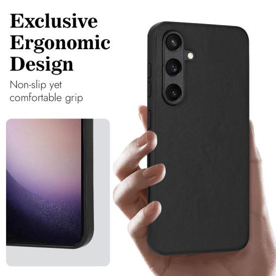 For Samsung Galaxy S24+ 5G R20 Leather Pattern Phone Single Case(Black)