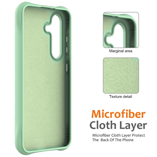 For Samsung Galaxy S24+ 5G Wave Texture MagSafe Magnetic Liquid Silicone Phone Case(Green)