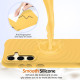For Samsung Galaxy S24+ 5G Wave Texture MagSafe Magnetic Liquid Silicone Phone Case(Yellow)