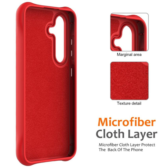 For Samsung Galaxy S24+ 5G Wave Texture MagSafe Magnetic Liquid Silicone Phone Case(Red)