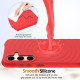 For Samsung Galaxy S24+ 5G Wave Texture MagSafe Magnetic Liquid Silicone Phone Case(Red)