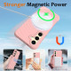 For Samsung Galaxy S24+ 5G Wave Texture MagSafe Magnetic Liquid Silicone Phone Case(Pink)