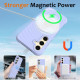 For Samsung Galaxy S24+ 5G Wave Texture MagSafe Magnetic Liquid Silicone Phone Case(Purple)