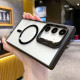 For Samsung Galaxy S24+ 5G Metal Lens Frame Holder MagSafe Phone Case(Black)