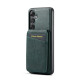For Samsung Galaxy S24+ 5G Fierre Shann Cowhide Vertical Flip Magnetic Card Holder Phone Case(Green)