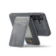 For Samsung Galaxy S24+ 5G Fierre Shann Cowhide Vertical Flip Magnetic Card Holder Phone Case(Grey)