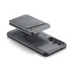 For Samsung Galaxy S24+ 5G Fierre Shann Cowhide Vertical Flip Magnetic Card Holder Phone Case(Grey)