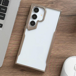 For Samsung Galaxy S24+ 5G Electroplating TPU Frame Hybrid PC Phone Case(Gold)