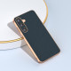 For Samsung Galaxy S24+ 5G Nano Plating Genuine Leather Wave Series Phone Case(Green)
