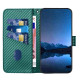 For Samsung Galaxy S24+ 5G YX0070 Carbon Fiber Buckle Leather Phone Case with Lanyard(Dark Green)