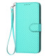 For Samsung Galaxy S23+ 5G YX0070 Carbon Fiber Buckle Leather Phone Case with Lanyard(Light Blue)