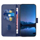 For Samsung Galaxy S23+ 5G YX0070 Carbon Fiber Buckle Leather Phone Case with Lanyard(Royal Blue)