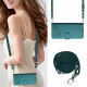 For Samsung Galaxy S24+ 5G Cat Rat Embossed Pattern RFID Leather Phone Case with Lanyard(Peacock Green)