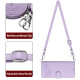 For Samsung Galaxy S24+ 5G Cat Rat Embossed Pattern RFID Leather Phone Case with Lanyard(Purple)