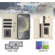 For Samsung Galaxy S24+ 5G Crossbody Multifunction Rhombic Leather Phone Case(White)