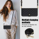 For Samsung Galaxy S24+ 5G Crossbody Multifunction Rhombic Leather Phone Case(Black)