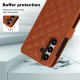 For Samsung Galaxy S24+ 5G Crossbody Multifunction Rhombic Leather Phone Case(Brown)