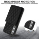 For Samsung Galaxy S24+ 5G YM015 Crossbody Rhombic Card Bag RFID Phone Case(Black)