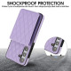 For Samsung Galaxy S24+ 5G YM015 Crossbody Rhombic Card Bag RFID Phone Case(Light Purple)