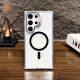 For Samsung Galaxy S24+ 5G J2 High Transparent MagSafe Magnetic Frame Holder Phone Case(Black)