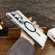 For Samsung Galaxy S24+ 5G J2 High Transparent MagSafe Magnetic Frame Holder Phone Case(White)