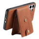 For Samsung Galaxy S24+ 5G Denior D14 NK Retro Pattern MagSafe Magnetic Card Holder Leather Phone Case(Brown)