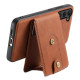 For Samsung Galaxy S23 5G Denior D14 NK Retro Pattern MagSafe Magnetic Card Holder Leather Phone Case(Brown)