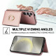For Samsung Galaxy S24+ 5G RFID Anti-theft Card Ring Holder Phone Case(Rose Gold)