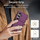 For Samsung Galaxy S24+ 5G RFID Anti-theft Card Ring Holder Phone Case(Dark Purple)