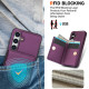 For Samsung Galaxy S24+ 5G RFID Anti-theft Card Ring Holder Phone Case(Dark Purple)